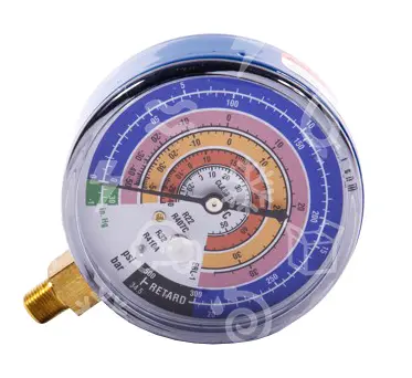 manometr nízkotlaký suchý MC, 80 mm, EBL1, R22, R407C, R32, R410A